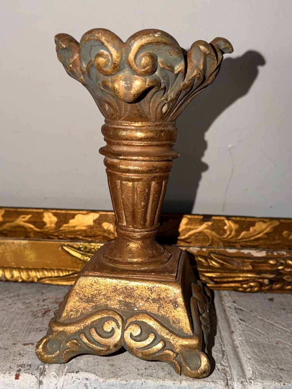 Hollywood Regency Gold Decorative Resin Accent - Home Accents